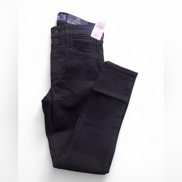 NWT Hollister High-Rise Super Skinny Jeans - Black - Picture 3 of 4